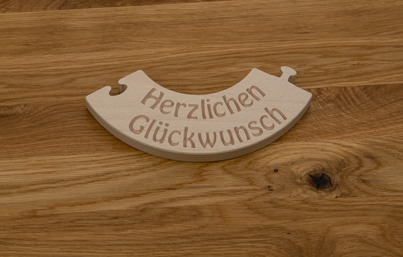 Schriftzug-Zwillinge, natur