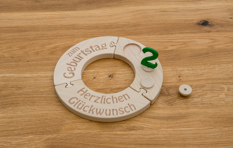 Geburtstagsring Konfigurator - Gratulation zweizeilig